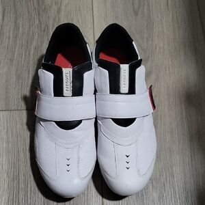 Lacoste Swerve XP SPM Black and White Leather Strap Sneakers Size 12